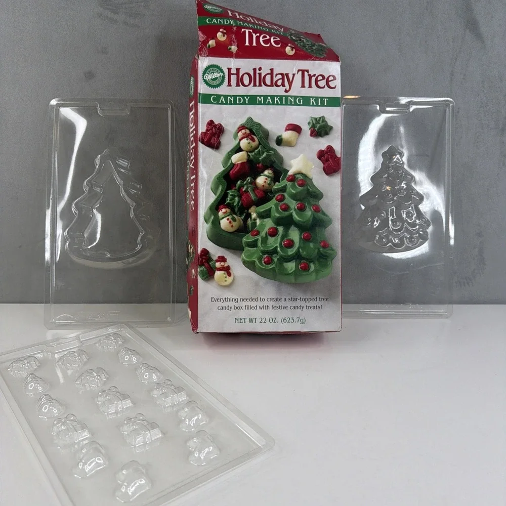 Wilton Holiday Tree Candy Molds Christmas Original Box Vintage